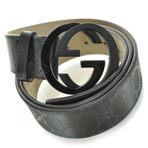 gucci men black belt|black Gucci imprime belt.